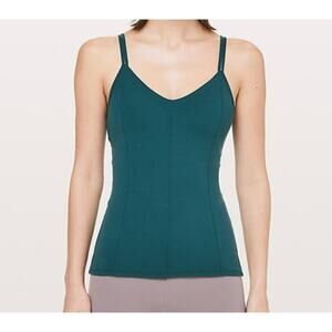 Lululemon hugged and held CROPPED tank royal emerald size 4